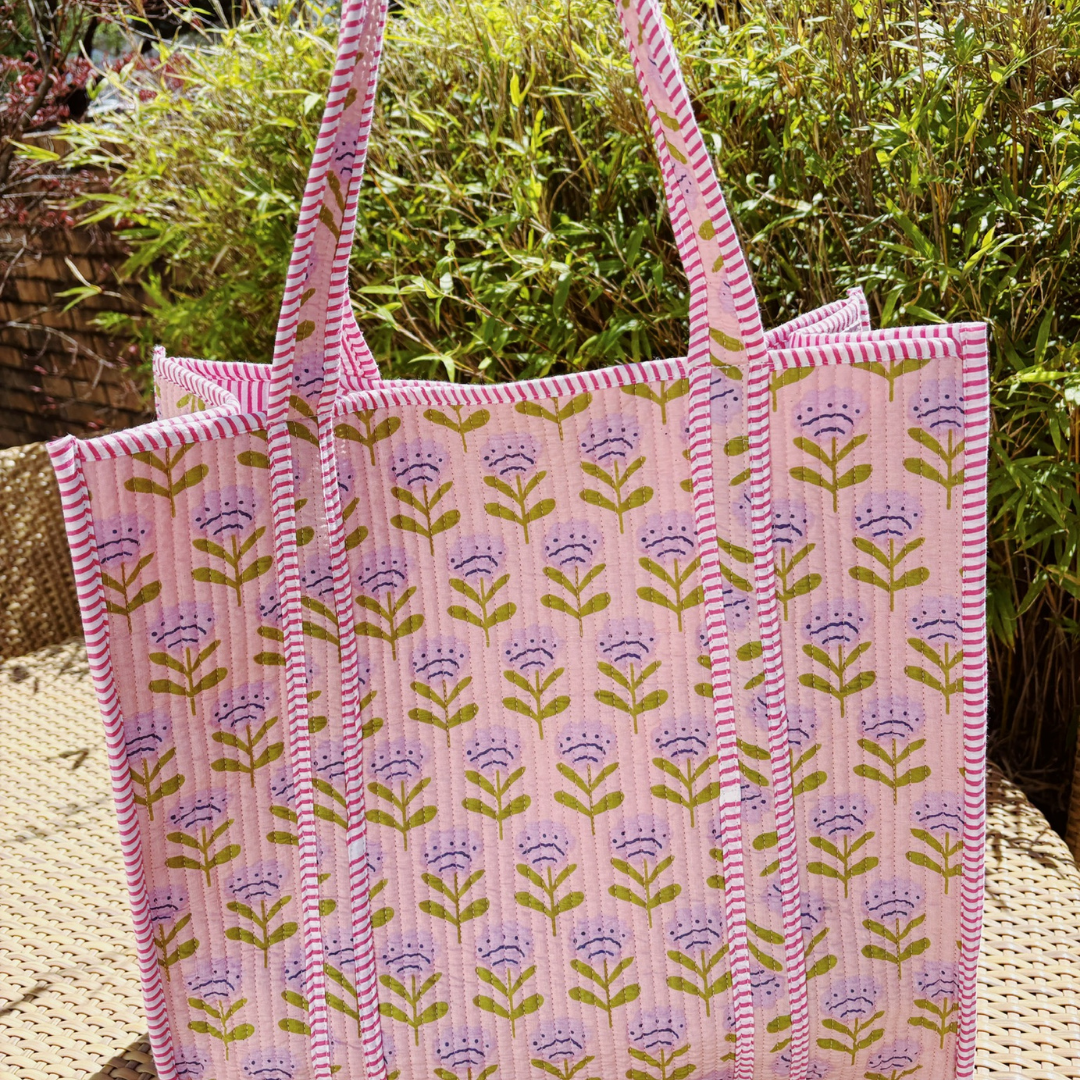 XL Quilted Market Tote Bag