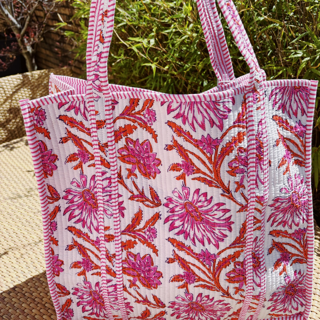 XL Quilted Market Tote Bag