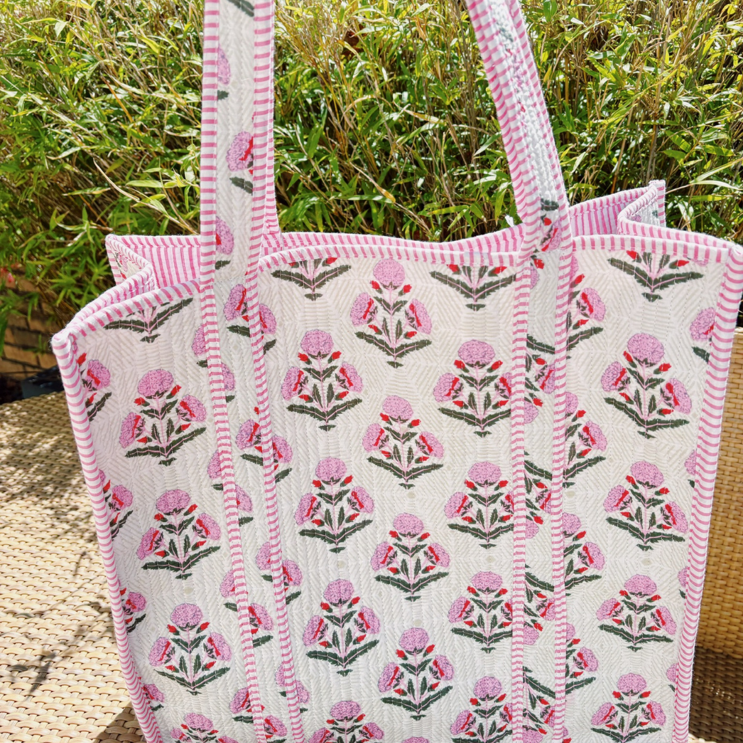 XL Quilted Market Tote Bag