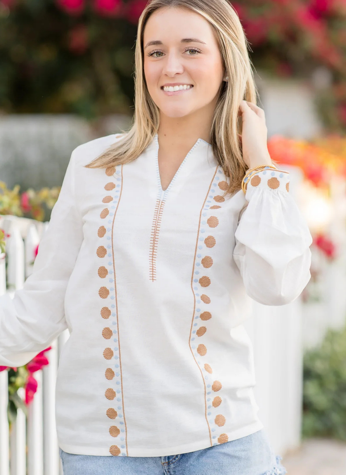 Margie Top- Shoreline Linen