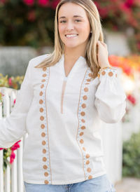 Margie Top- Shoreline Linen