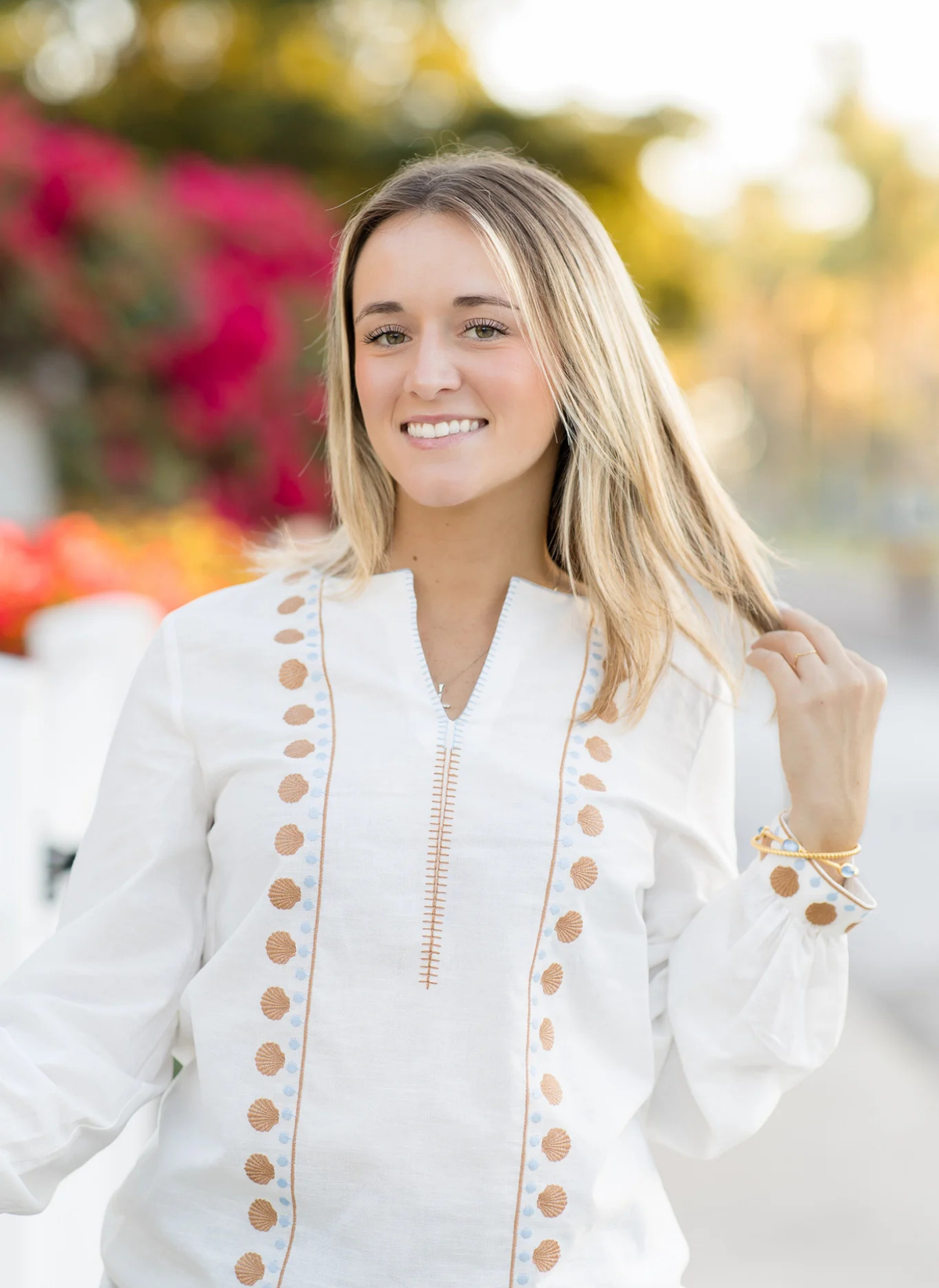 Margie Top- Shoreline Linen