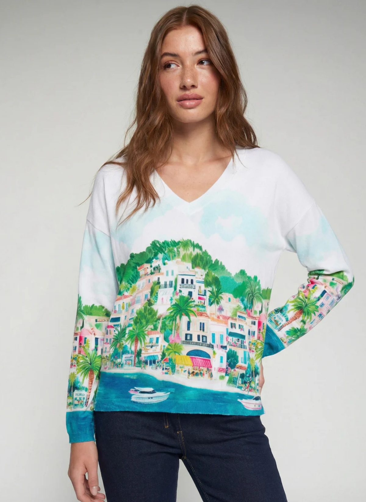 Mediterranean V-Neck Sweater
