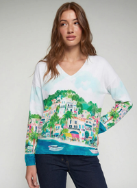 Mediterranean V-Neck Sweater