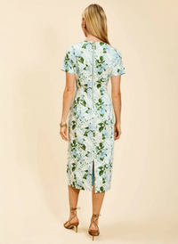 Hampton Convertible Midi Dress- Quatrefoil Blue