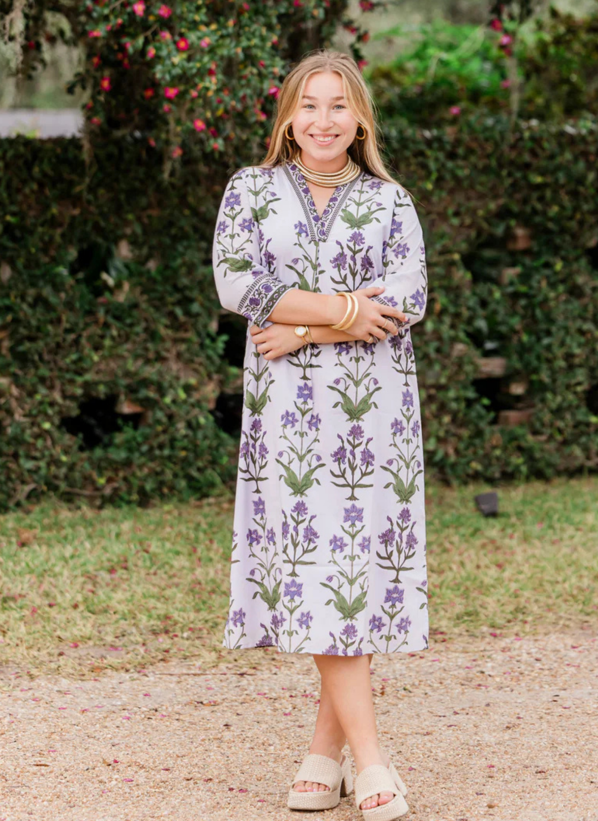 Juliette Caftan Dress- Iris Lavende