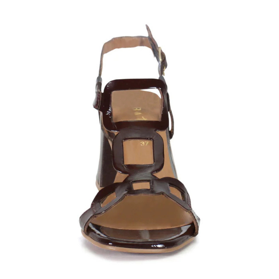 Begon Nia Patent Heel - Chocolate