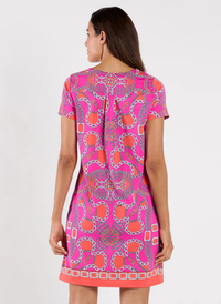 Ella Dress- Heritage Chains Pink