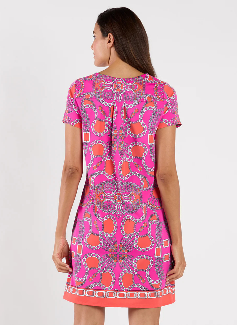 Ella Dress- Heritage Chains Pink