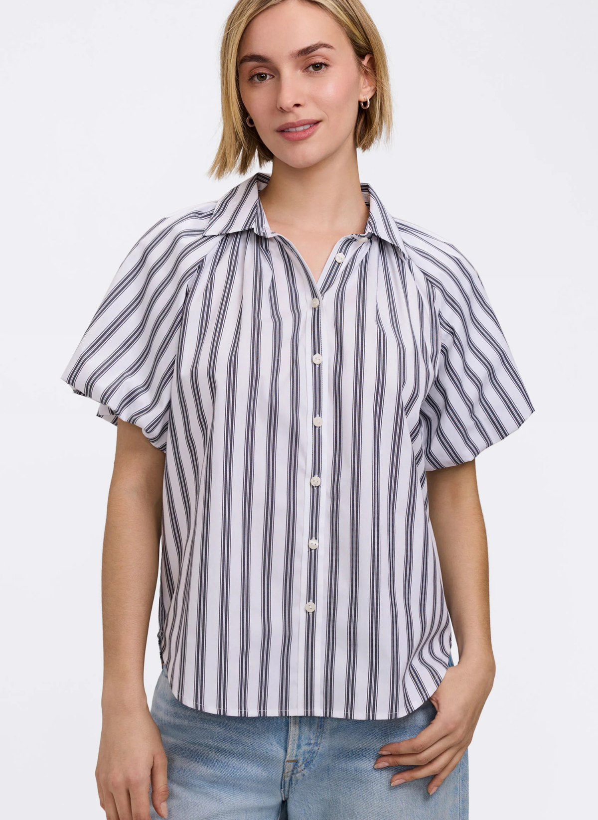 Paula Puff Sleeve Stripe Top