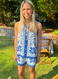 Wildflower Border Print Short Set