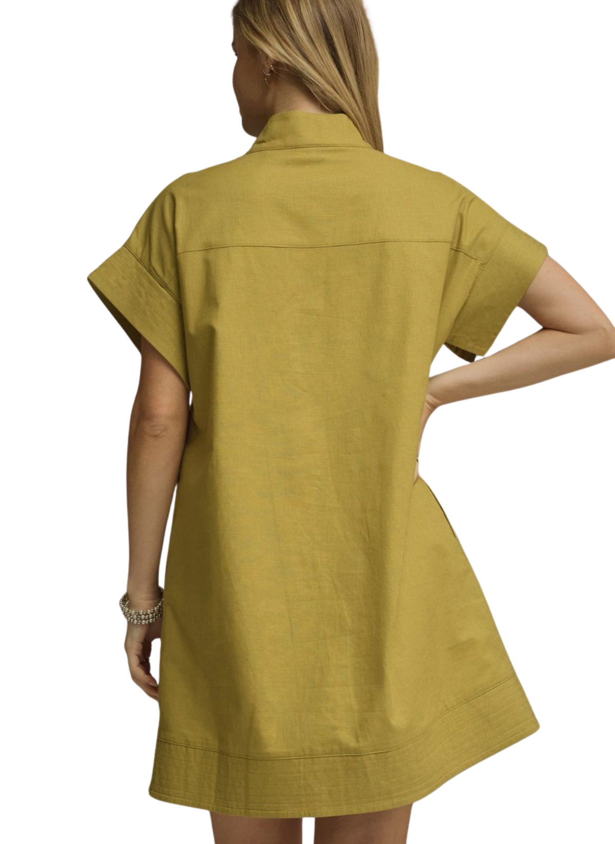 Misty Stitched Shirt Dress