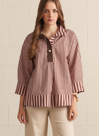 Penny Pearl + Stripe Top