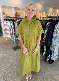 Skyline Button Midi Dress