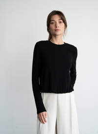 Bubble Hem Crew Neck T-Shirt