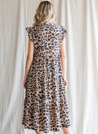 Lana Leopard Midi Dress