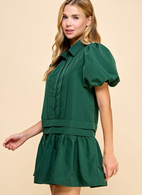 Louise Pleated Mini Dress