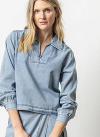 Denim Collared Shirt – Just the Thing Denim Collared Shirt – Just the Thing