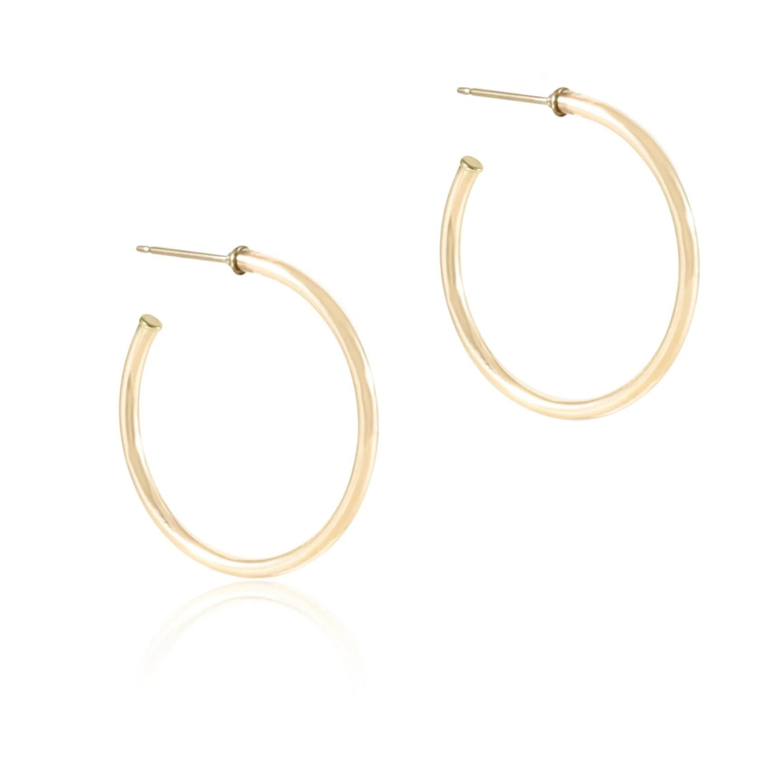 Round Gold 1.25" Post Hoop