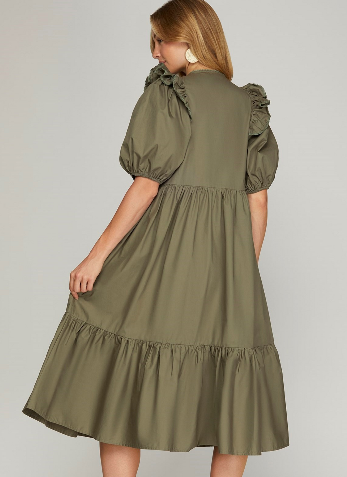 Piper Ruffle Midi Dress