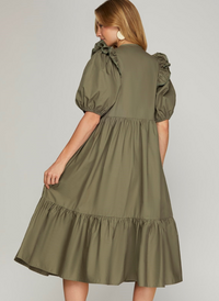 Piper Ruffle Midi Dress