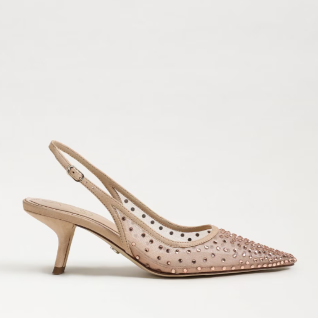 Bianka Mesh Slingback Pump Beechwood Beige Just the Thing