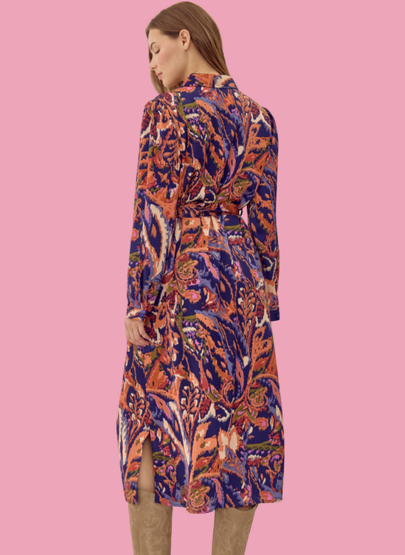 Suzy Silk Print Shirt Dress