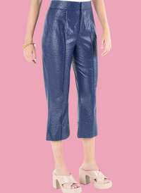 Saylor Vegan Ostrich Leather Pant