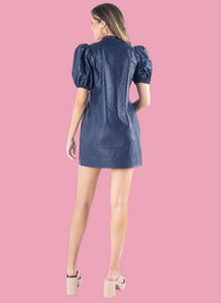 Hampton Ostrich Leather Mini Dress