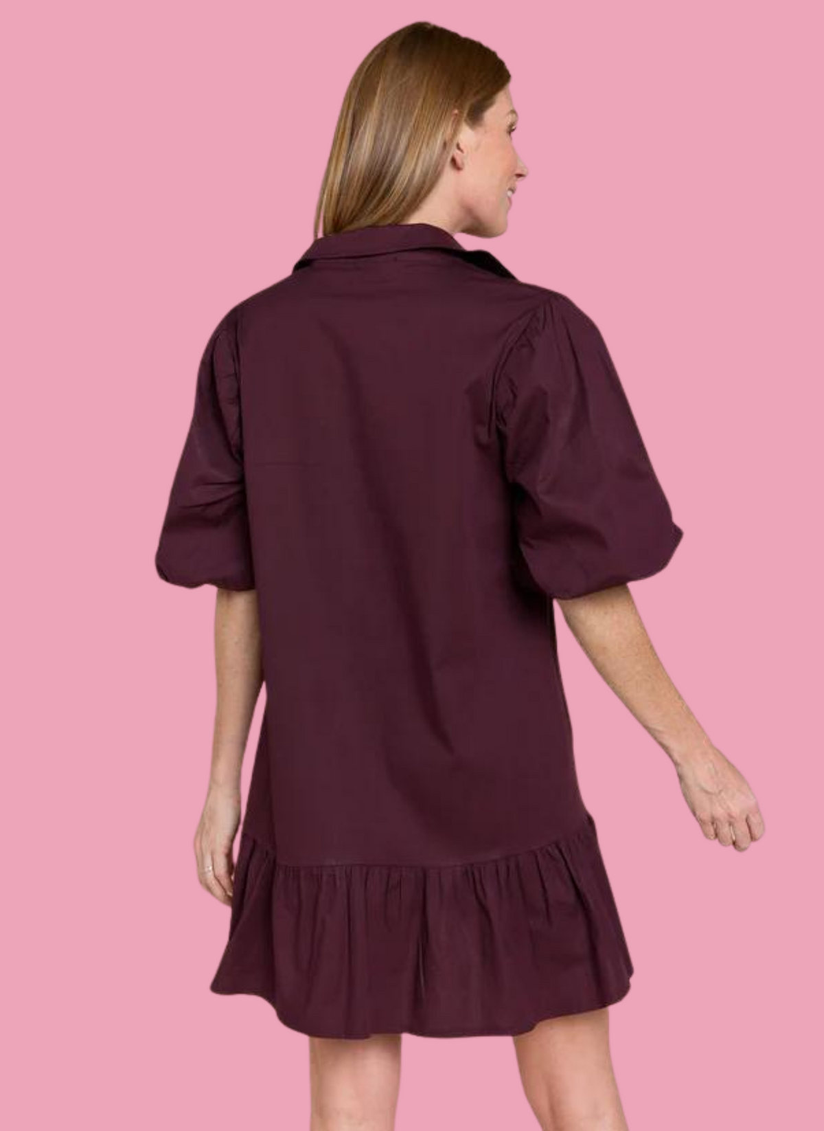 Linda Dress- Cabernet