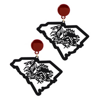 Enamel South Carolina Earrings