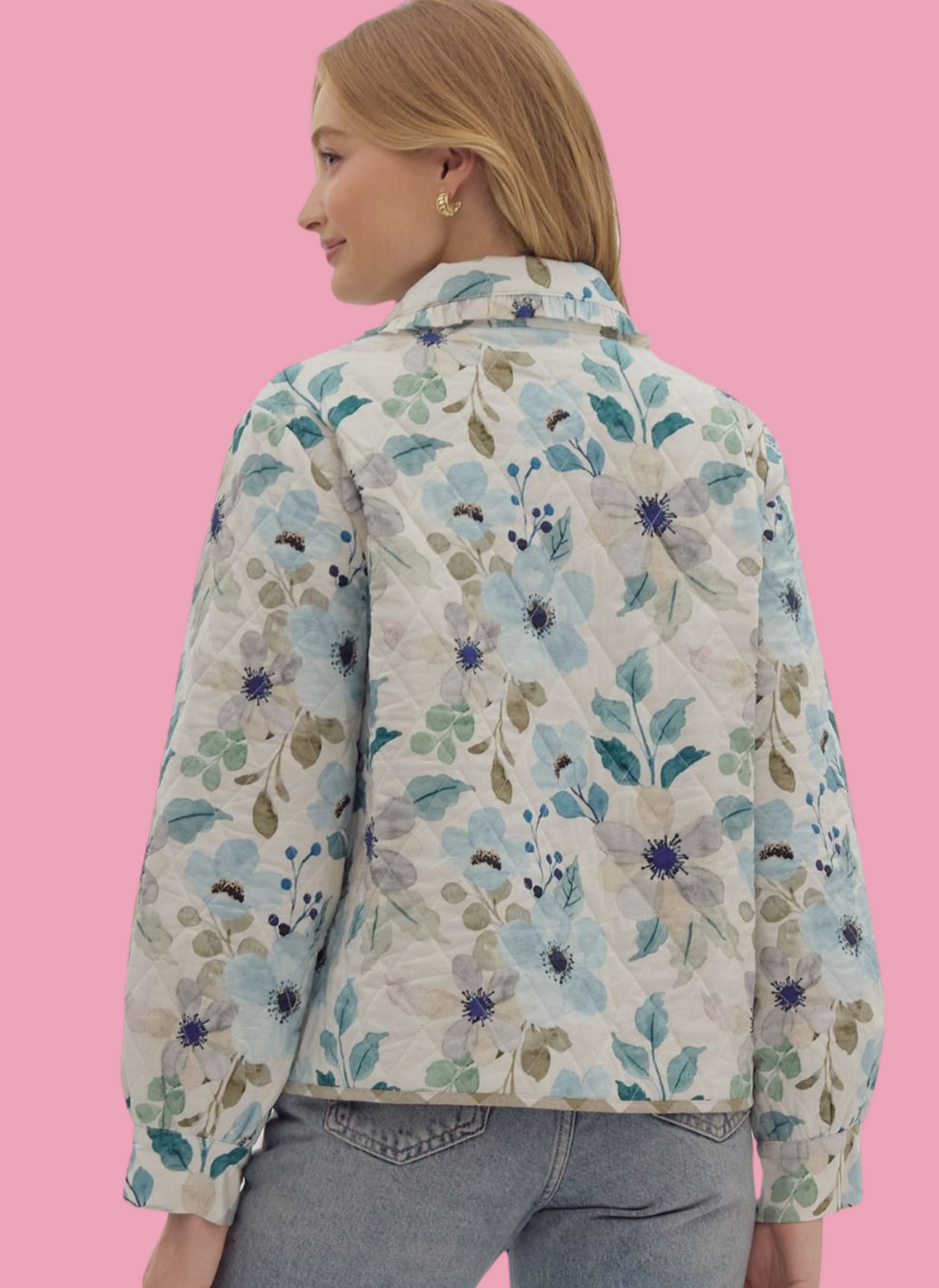 Floral Quilted Jacket Just the Thing