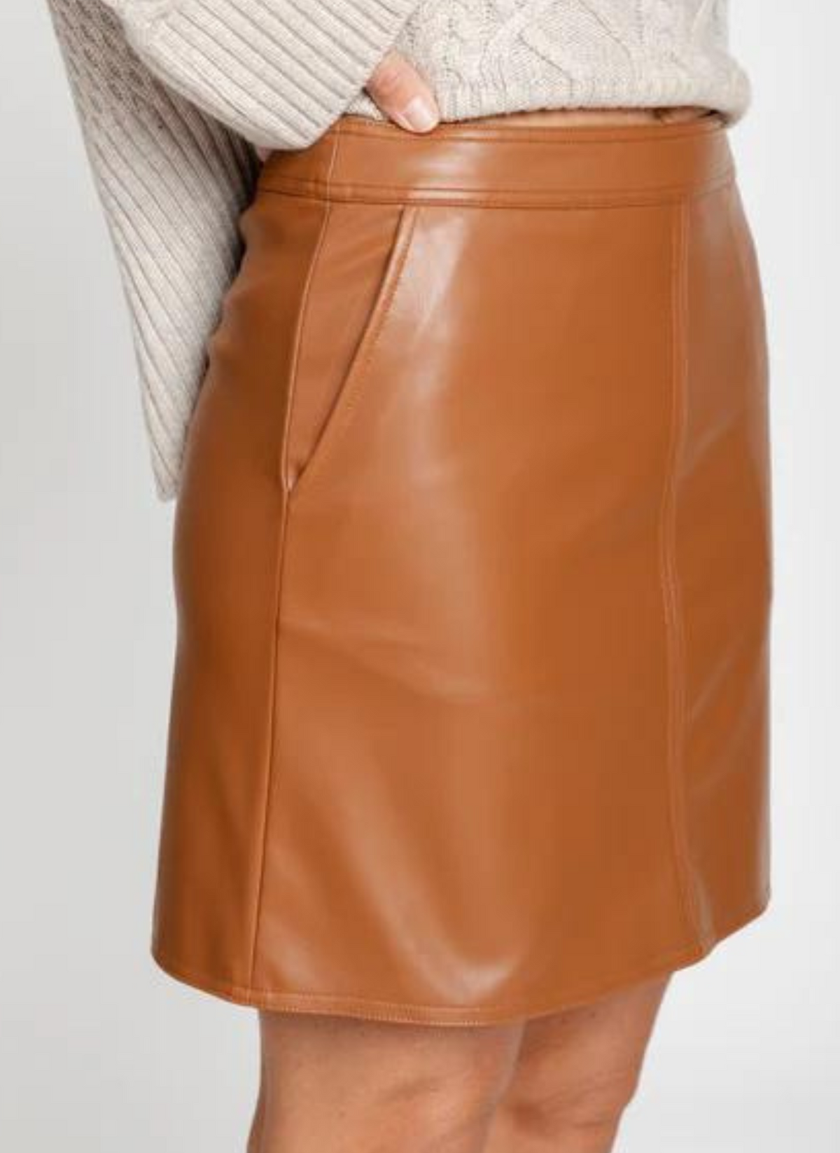Vegan leather mini skirt 2025