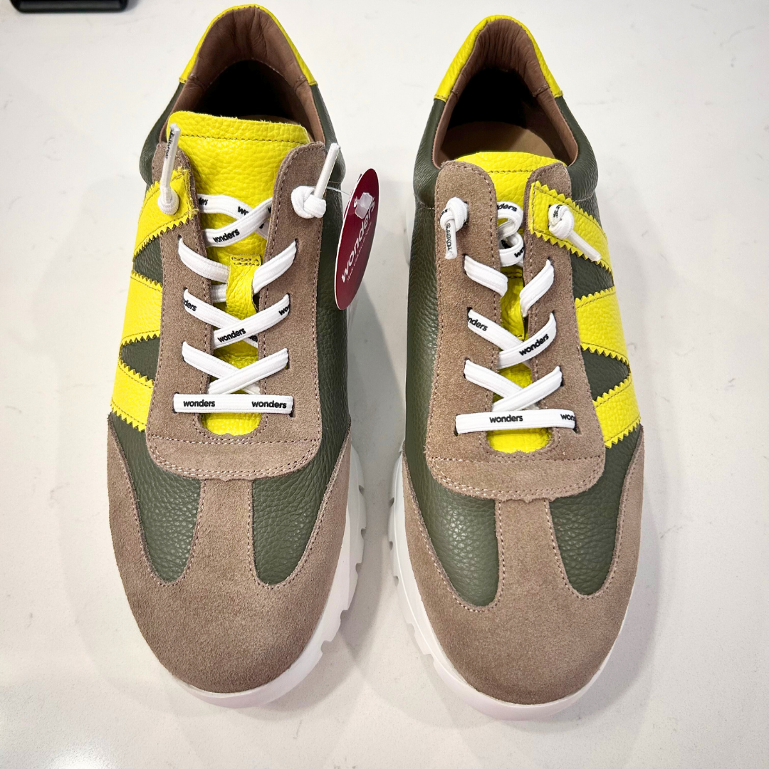 Wonders Meri Sneakers Taupe Green