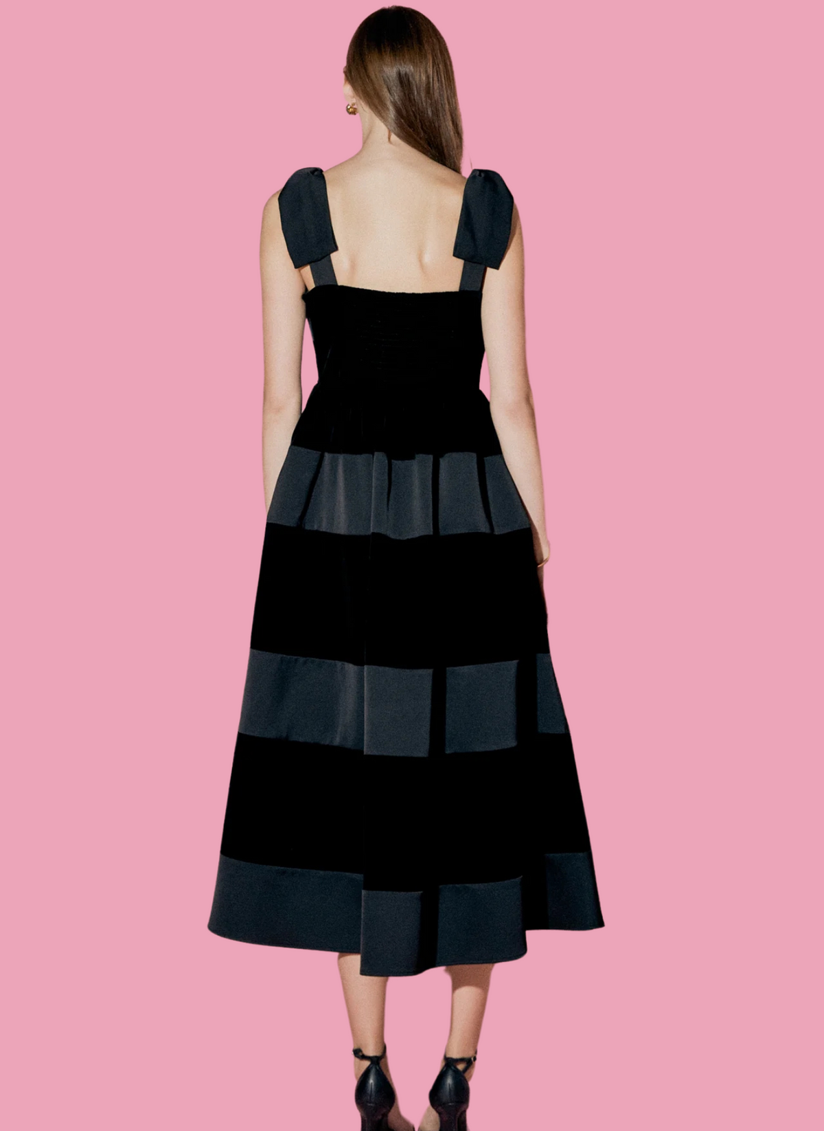 Velvet Contrast Sleeveless Dress