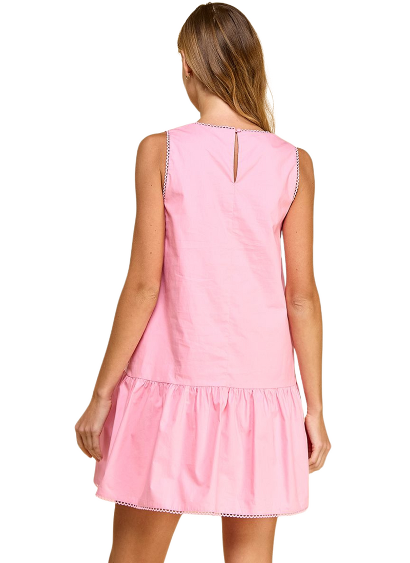 Charleston Charm Mini Dress - Pink