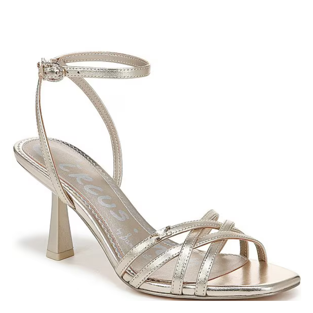 Kenzie Strappy Heel - Gold Jute