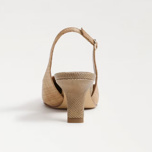 Bianka Slingback Pump - Buff Tan Raffia
