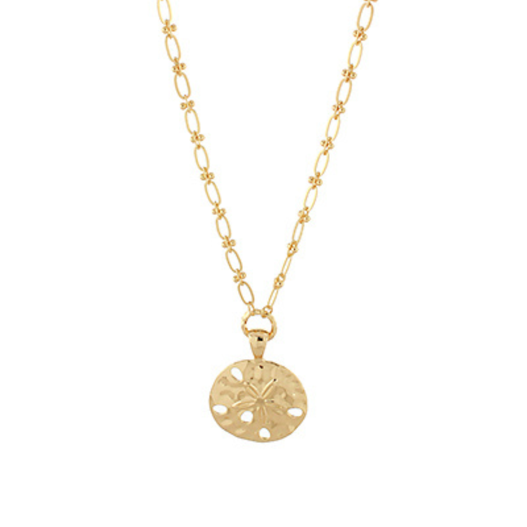 Small Sand Dollar Chain Necklace