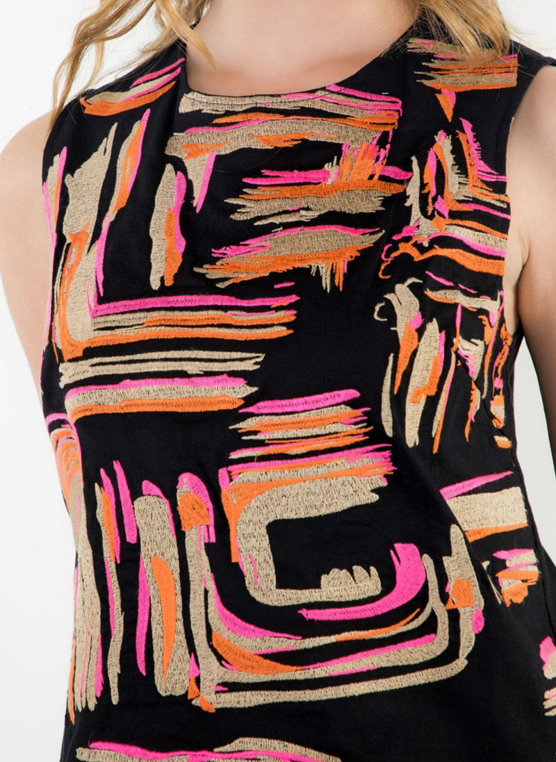Elise Embroidered Shift Dress