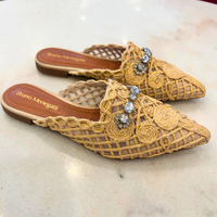 Athina Crochet Mule - Natural