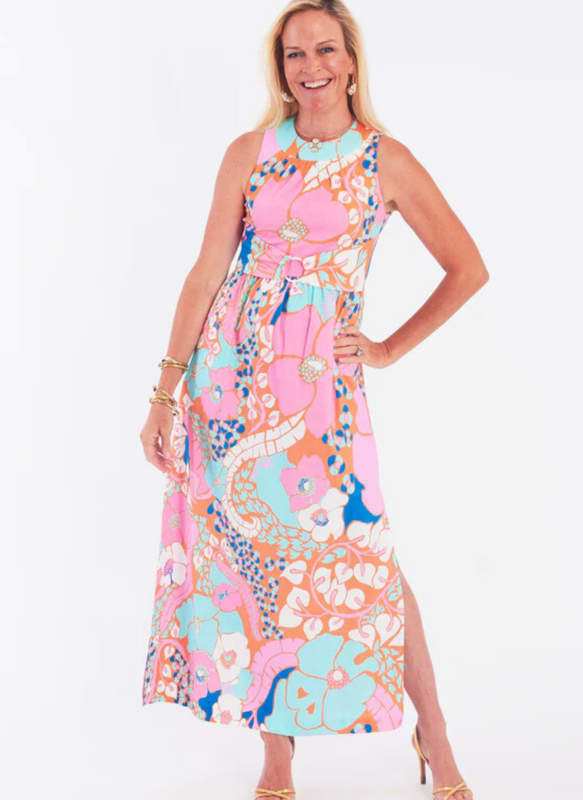 Nina Dress - Narnia Nectarine