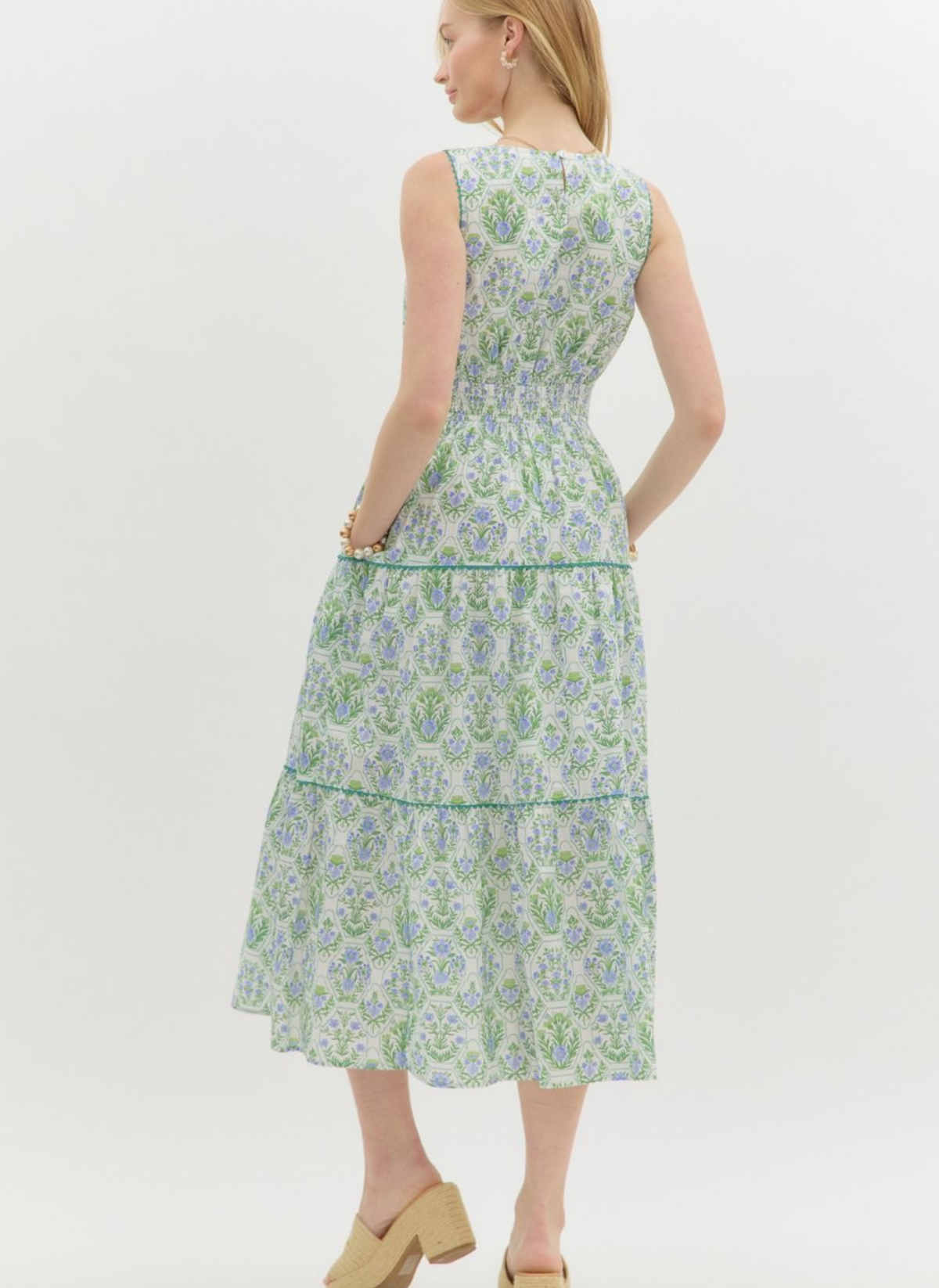 Midnight Garden Midi Dress