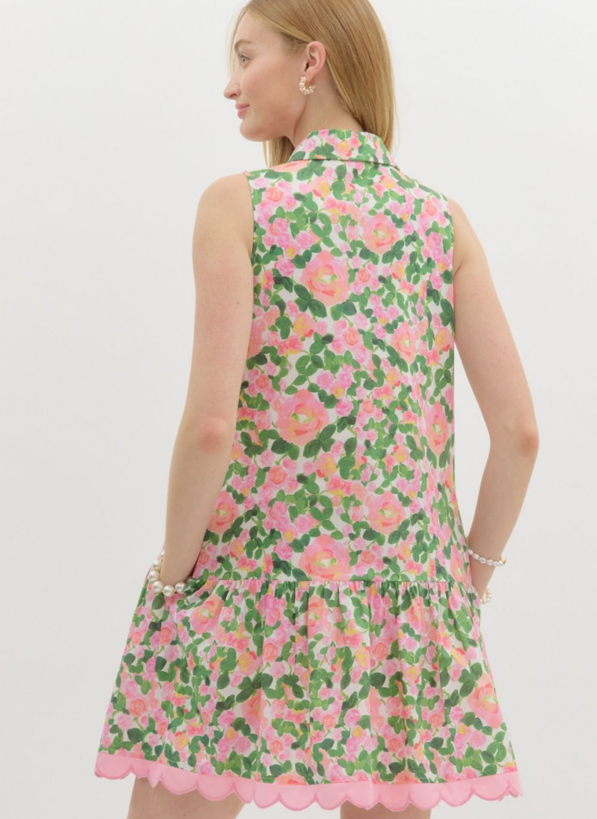 Blooms & Buttons Mini Dress
