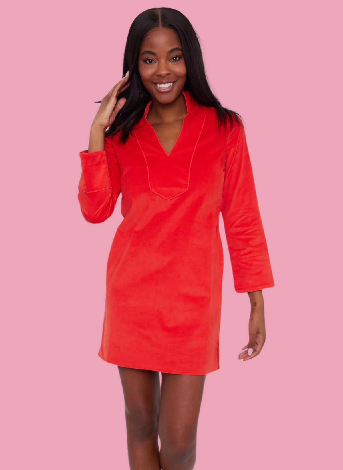 Corduroy Long Sleeve Tunic Dress Just the Thing
