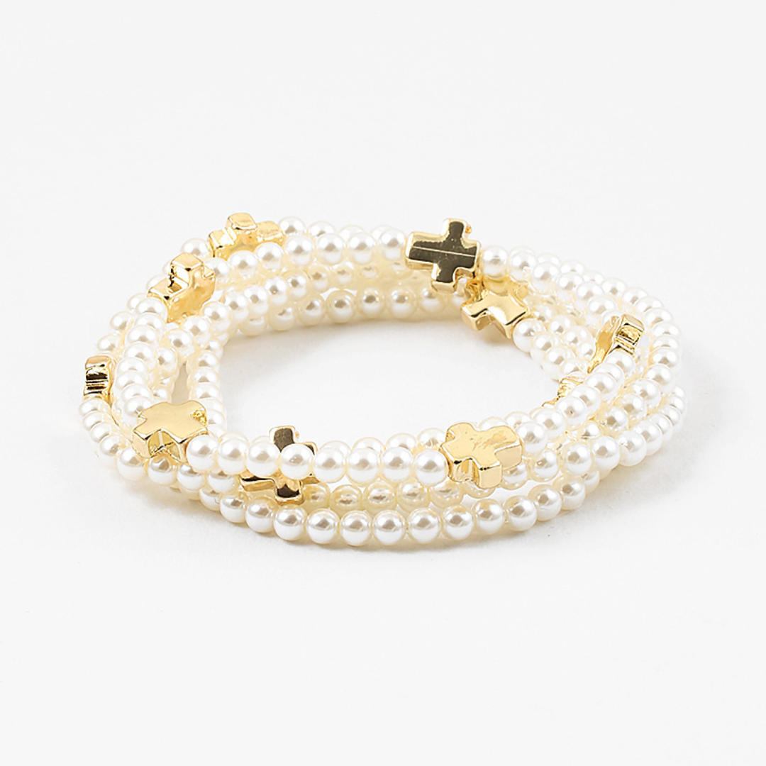 Katie Cross + Pearl Bracelet Set