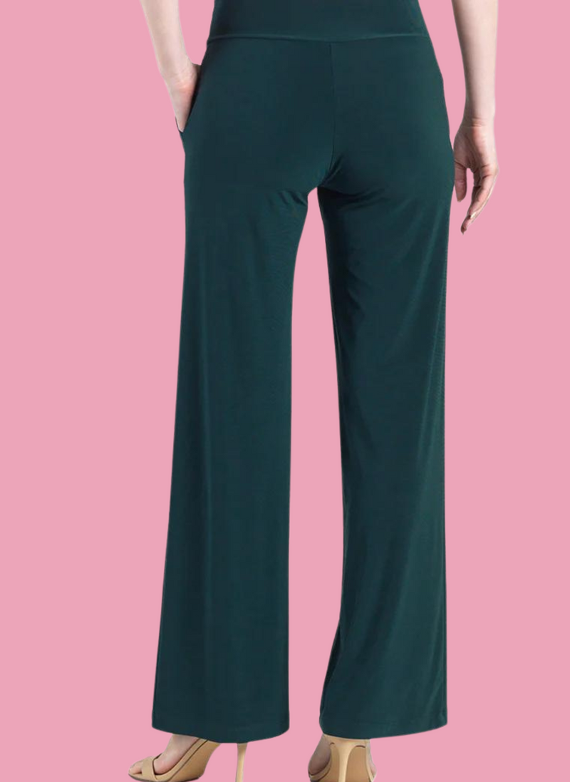 Wide Leg Pocket Pant- Hunter Green