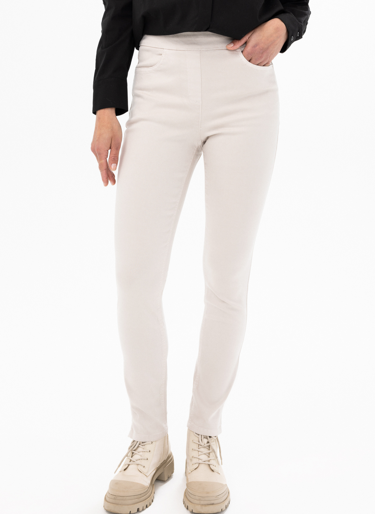 Faux Front Woven Pants – Just the Thing