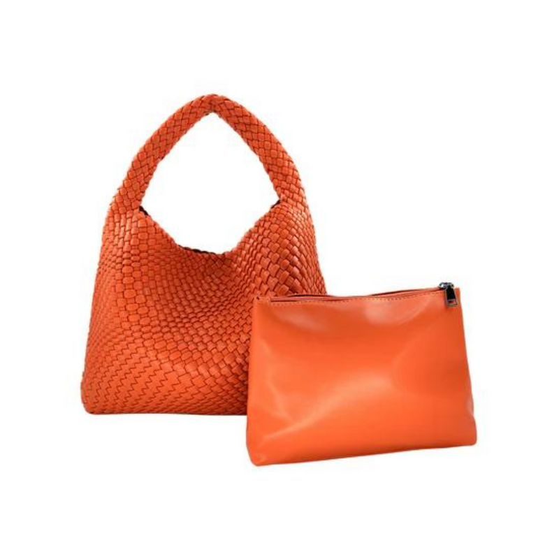 Woven Medium Hobo Handbag