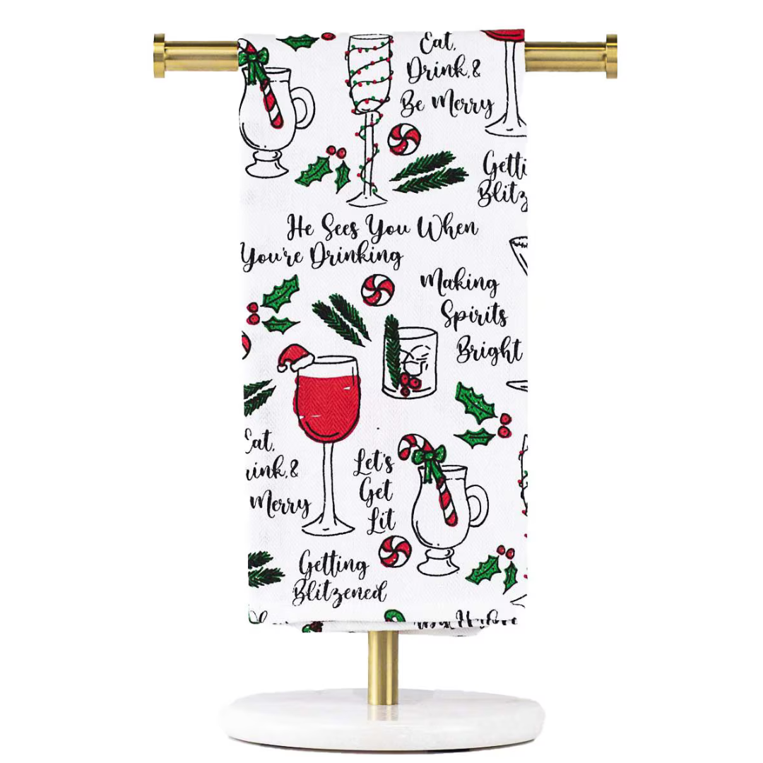 Be Merry Cocktail Hand Towels